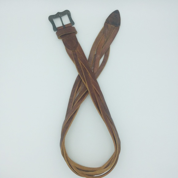 BOHO LUXE  FESTIVAL STYLE BRAIDED LEATHER BELT - Picture 2 of 8